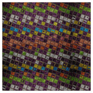 Färgrik mosaisk mönsterBurlap lantlig #4 Tyg