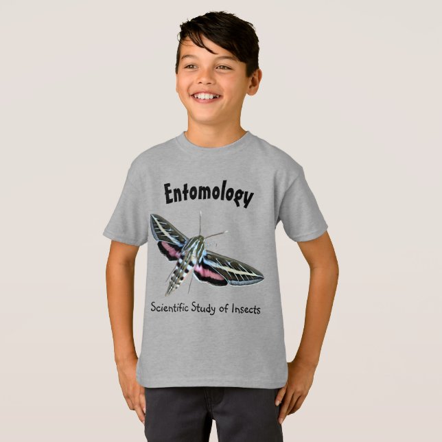 Färgrik Moth Entomologi T-Shirt Framsida (Hel framsida)