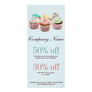 färgrik muffin för flickaktigt modernt elegantt reklamkort