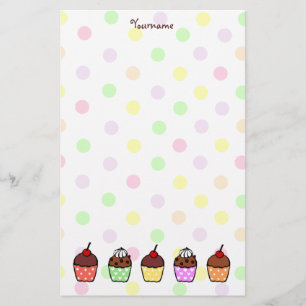Färgrik muffins brevpapper