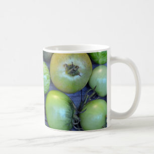 Färgrik mugg för tomattryckkaffe