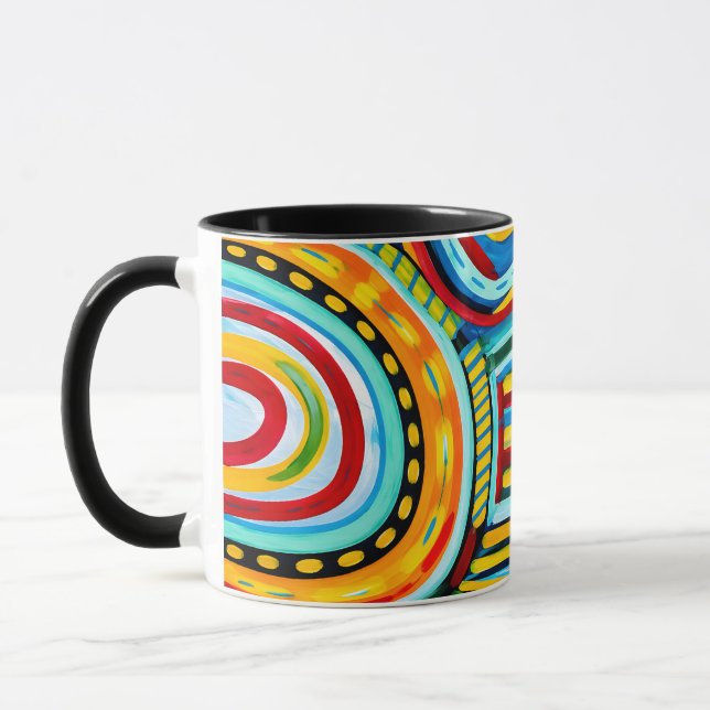 Färgrik muggdesign  mugg (Vänster)