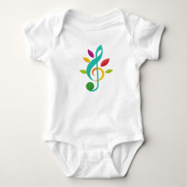 Färgrik musiknot baby bodysuit – Naturinspirerad T Shirt