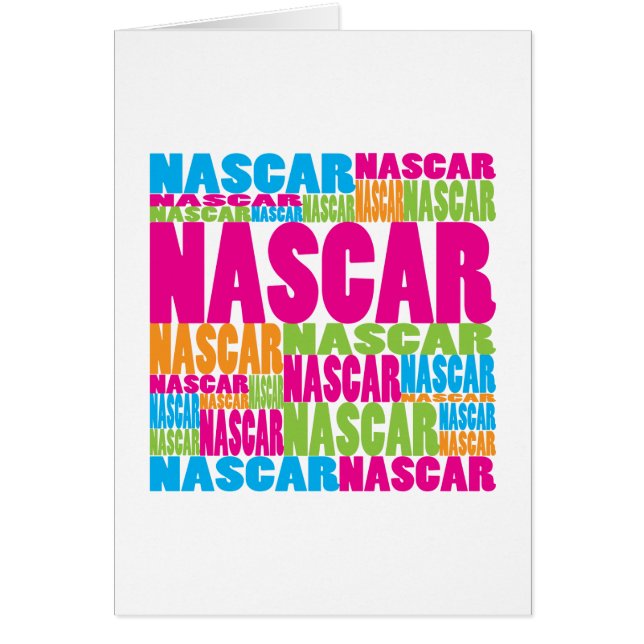 Färgrik NASCAR Hälsningskort (Framsidan)