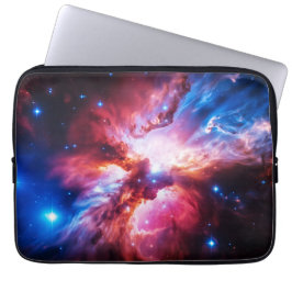 Färgrik nebulosa galax rymd stjärnor kosmos univer laptop fodral