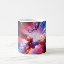 Färgrik nebulosa galax rymdstjärnor kosmos univers kaffemugg
