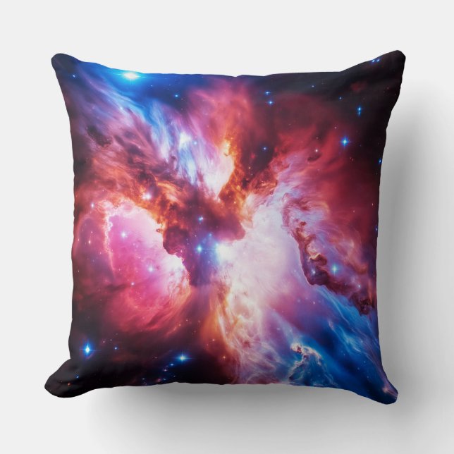 Färgrik nebulosa galax rymdstjärnor kosmos univers kudde (Framsida)