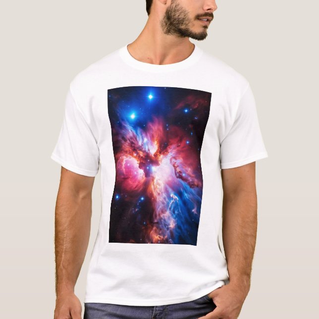 Färgrik nebulosa galax rymdstjärnor kosmos univers t shirt (Framsida)