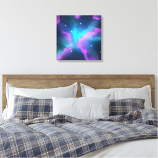 Färgrik nebulosamoln bakgrund canvastryck