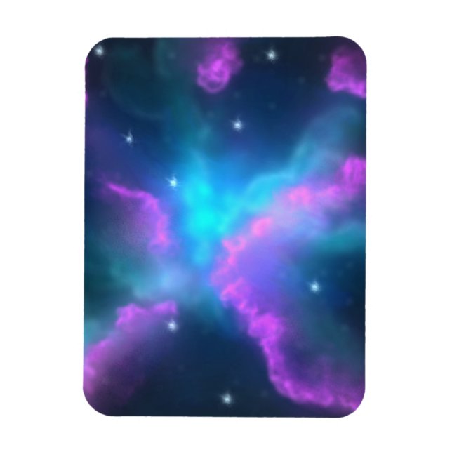 Färgrik nebulosamoln bakgrund magnet (Vertikal)