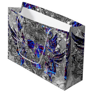 Färgrik neonskalle för gullig svart vit