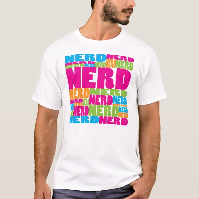 Färgrik Nerd T-shirt (Framsida)