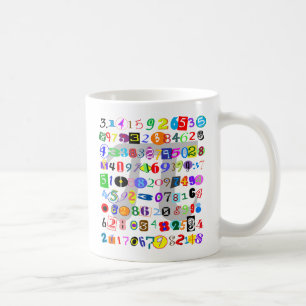 Färgrik och rolig återgivning av Pi Kaffemugg
