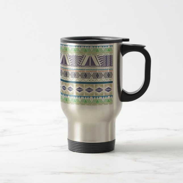 Färgrik och unik Aztec konstmugg Resemugg (Höger)