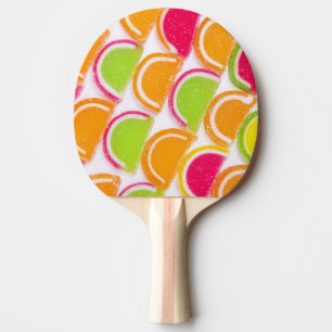 Färgrik olik gelégodis pingisracket