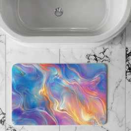 Färgrik opal virvlande marmorerad textur badrumsmatta