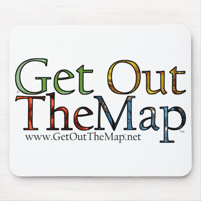 Färgrik ordmousepad musmatta (Framsidan)