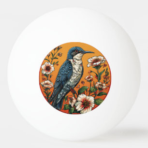 Färgrik orientalisk gök fågel pingisboll