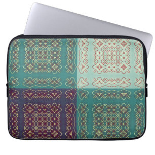 Färgrik Ornamenterad Folkinspirerad Laptop Fodral