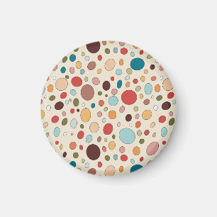 Färgrik oval-icious mönster magnet