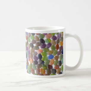 Färgrik oval stenpärlor kaffemugg