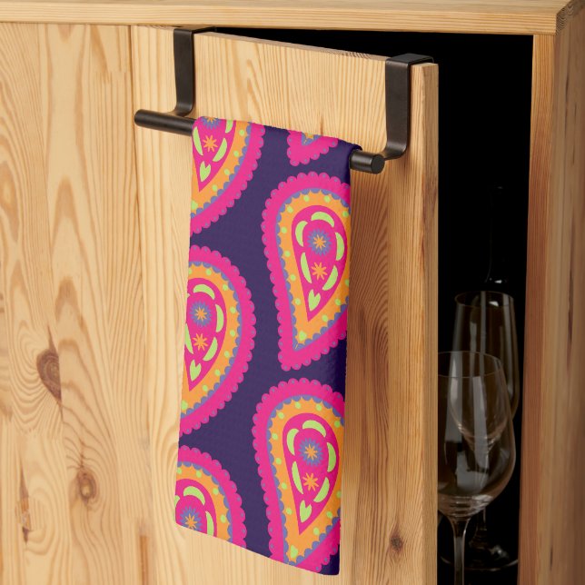Färgrik Paisley Kökshandduk (Thirds Fold)