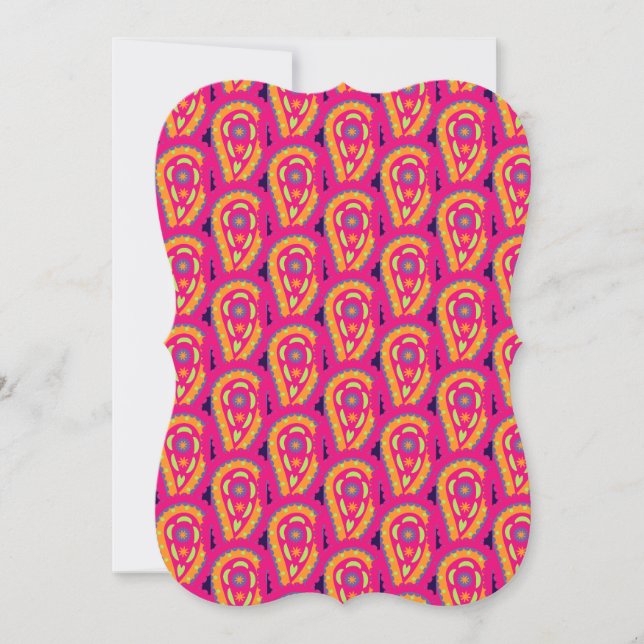 Färgrik Paisley Kort (Framsida)