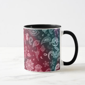 Färgrik Paisley mugg