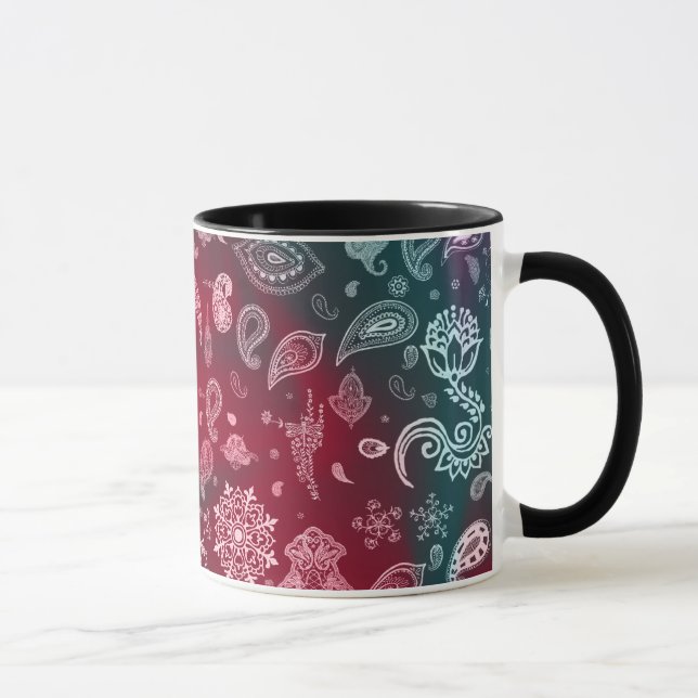Färgrik Paisley mugg (Höger)