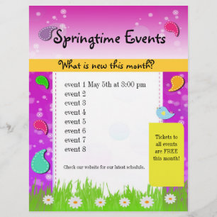 Färgrik Paisley Vår Vår Event Flyer