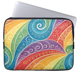 Färgrik Paisley Virvelmönster Laptop Fodral