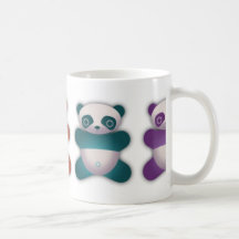 Färgrik Pandakaffemugg