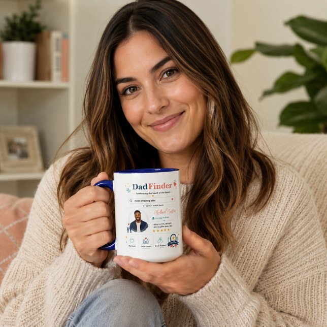 Färgrik Pappa Finder Fader Uppskattning Profil Mugg (Colorful Dad Finder Father Appreciation Profile Mug
)