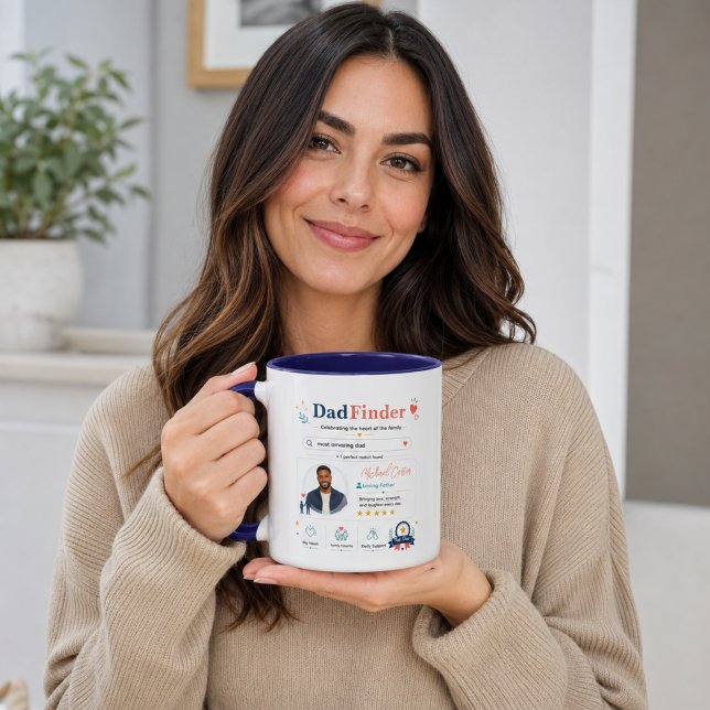 Färgrik Pappa Finder Fader Uppskattning Profil Mugg (Colorful Dad Finder Father Appreciation Profile Mug
)