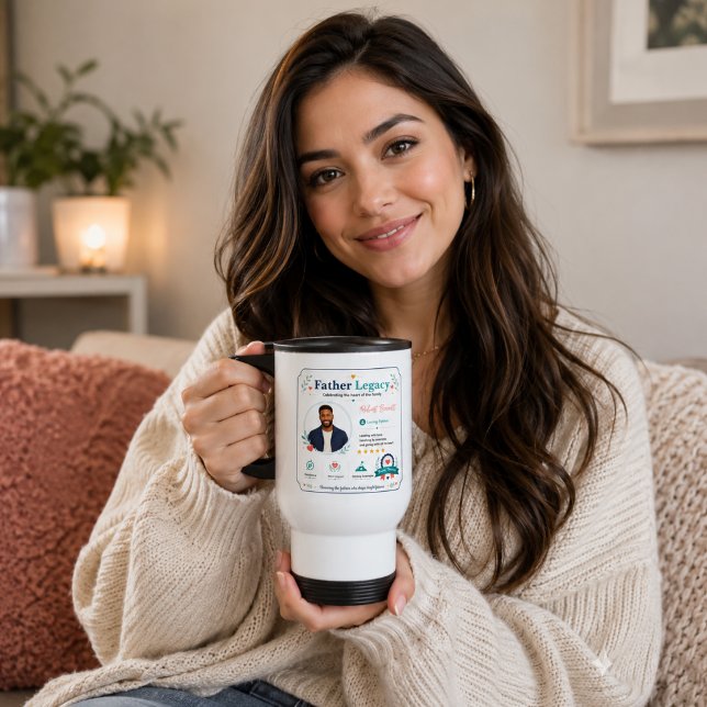 Färgrik Pappa Finder Fader Uppskattning Profil Resemugg (Colorful Dad Finder Father Appreciation Profile Travel Mug
)