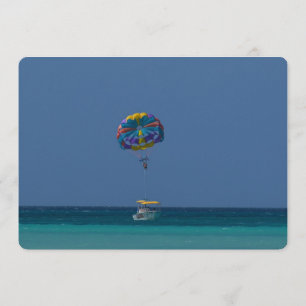 Färgrik Parasailing Inbjudningar