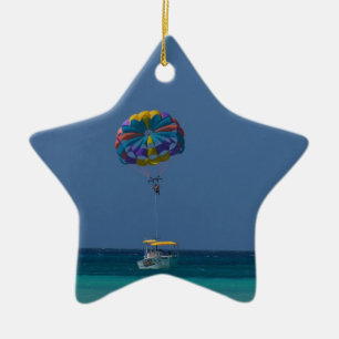Färgrik Parasailing Julgransprydnad Keramik