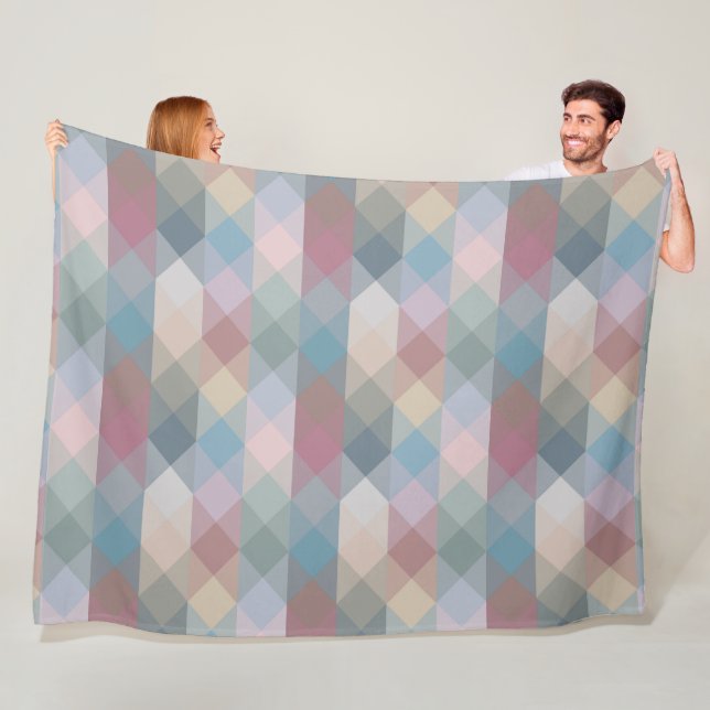 färgrik pastell geometrisk fleecefilt (På plats)