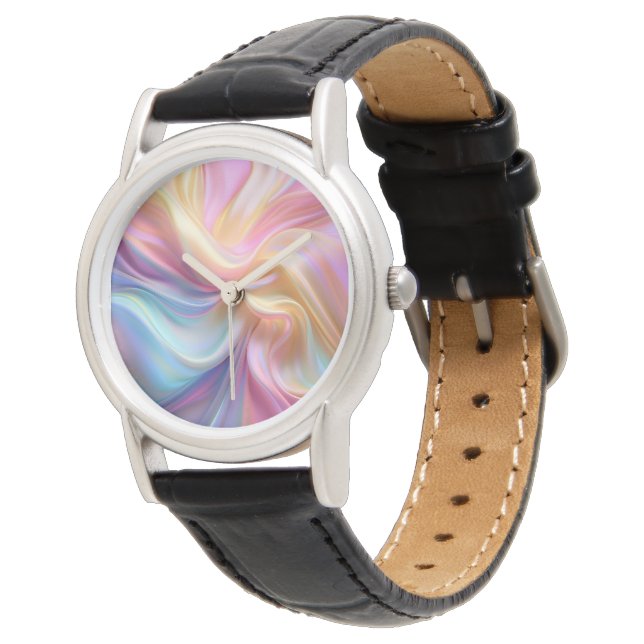 Färgrik Pastell Silke Armbandsur (Vinklad)