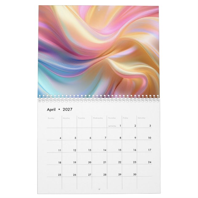 Färgrik Pastell Silke Kalender (Apr 2027)