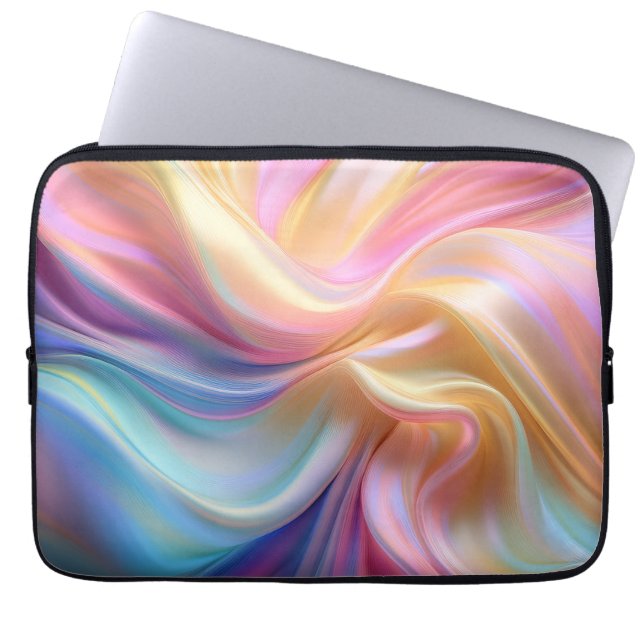 Färgrik Pastell Silke Laptop Fodral (Framsidan)