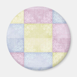 Färgrik pastellPatchwork Magnet