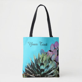 Färgrik personligtoto, Agave & kaktus Tygkasse