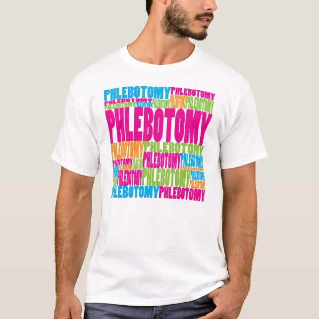 Färgrik Phlebotomy T Shirt (Framsida)