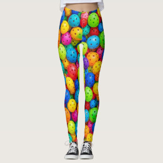 Färgrik Pickleball-mönster Leggings