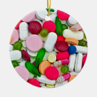 Färgrik pillsanpassningsbarprodukt julgransprydnad keramik