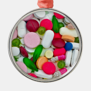 Färgrik pillsanpassningsbarprodukt julgransprydnad metall