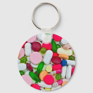 Färgrik pillsanpassningsbarprodukt nyckelring