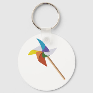 Färgrik Pinwheel Nyckelring