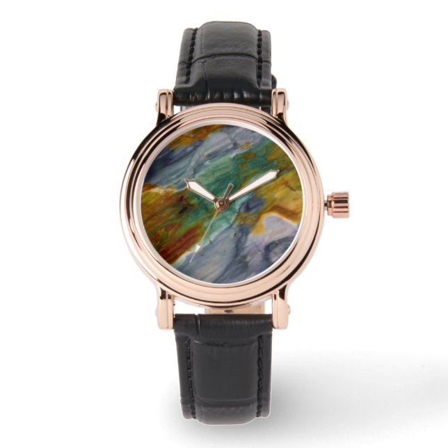 Färgrik Piute-jasper Armbandsur (Framsida)